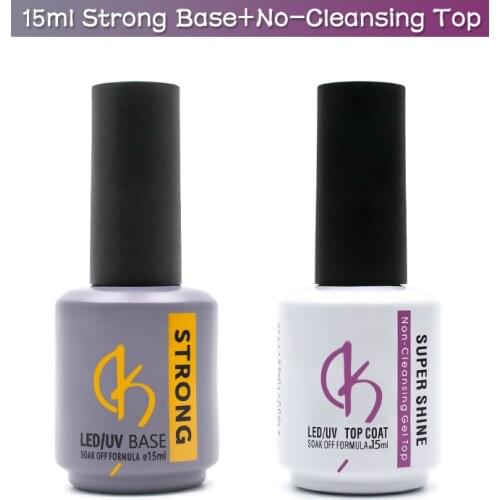 Nail Art Strong Top Coat y Base Coat Semi permanent Nail Rubber Base Coat Gel Varnishes for Nails Desgin Hard Hybrid Nail Polish