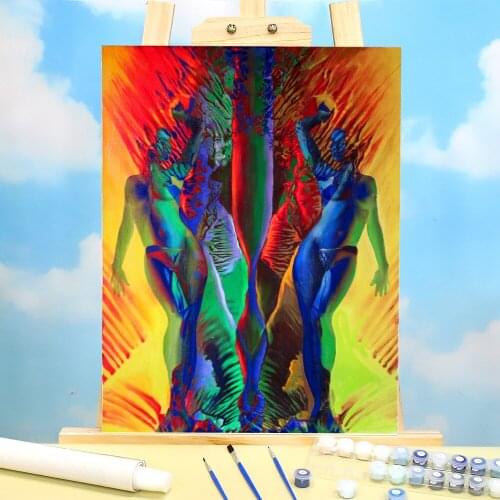 Landscape Spring. Association Coloring By Numbers Painting Package Oil Paints 40*50 Oil Painting New Design Handiwork