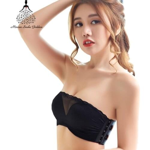 Sexy Lace Invisible Bra Beauty Back Strapless Strap Push Up Underwear Women Brassiere Bralette Lingerie Femme Bras For Woman BH