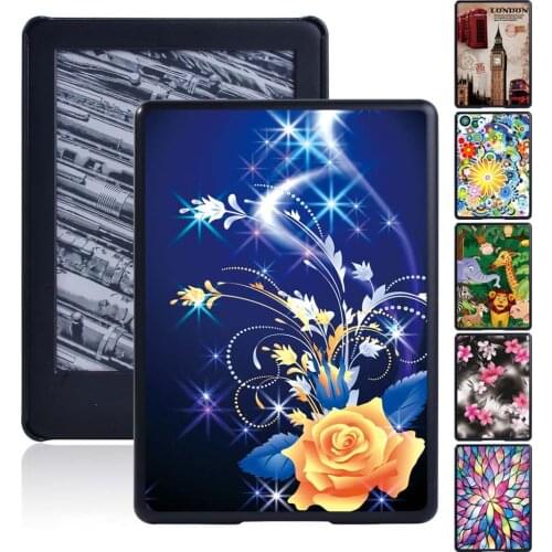 Plastic Case For Kindle 10th/8th Gen/Paperwhite 5th Gen/6th Gen/7th Gen/10th Gen Old Image Pattern Hard Tablet Back Shell+Pen
