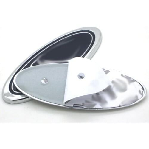 100pcs ABS Blue oval Car Styling Boot Emblem Badges 150x60mm 115x45mm DHL FREE