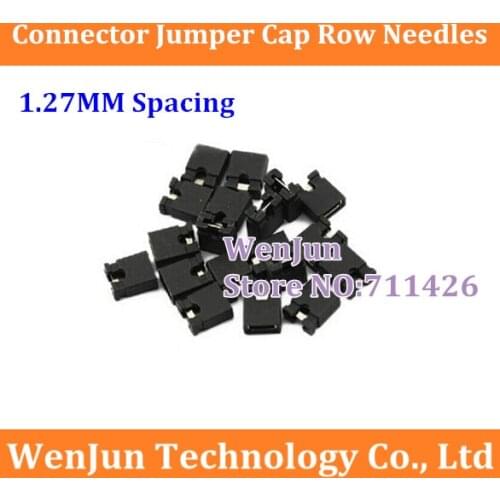 200PCS/LOT Connector jumper cap 1.27 MM spacing row needles short-circuit caps short circuit block