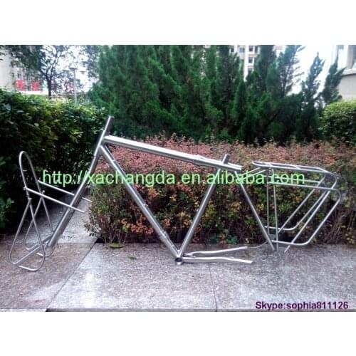 Titanium S&S coupler Bicycle frame with Front rack/fork/rear rack custom titanium Bike frame mountain 29er,26er China
