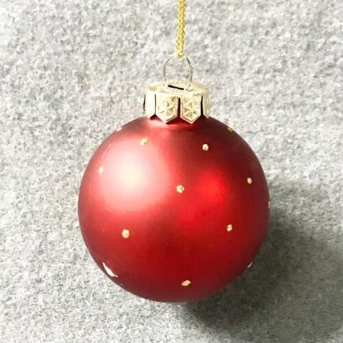Christmas tree decoration glass ornament small shopping mall window display 6cm red gold penalty