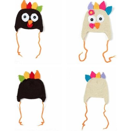 Knitted hat cute hats Autumn winter childrens cashmere hat Bird festival costume decoration performance hat