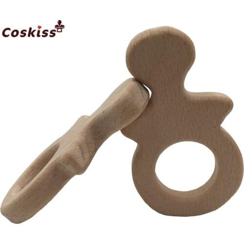 10pcs Baby Teether Nipple Baby Teething DIY Jewelry Pendants Necklace Bracelets Accessories BPA Free Pacifier Wooden Teether