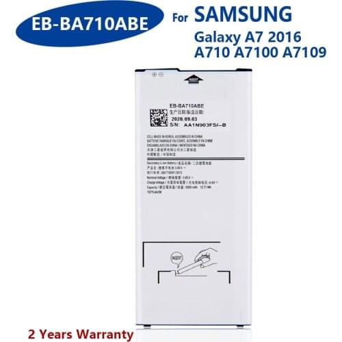 100% Genuine EB-BA710ABE For Samsung GALAXY A7 2016 A7109 A7100 A710F A710 EB-BA710ABA 3300mAh Mobile Phone In Stock Batteries