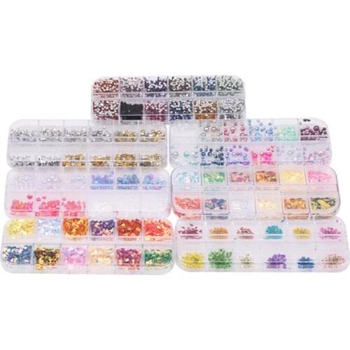 New Nail Art Accessories Set Shaped Rivet Alloy Diamond Pearl Horse Eye Sequin Nail Polish Glue Stick Diamond Exquisite Upscale