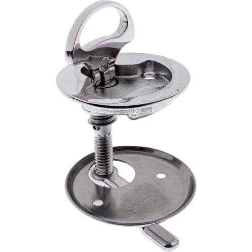 2 Pieces Marine Boat Hatch Flush Cam Latch Lift 2 inch 50mm, w/ Back Plate, 316 Stainless Steel