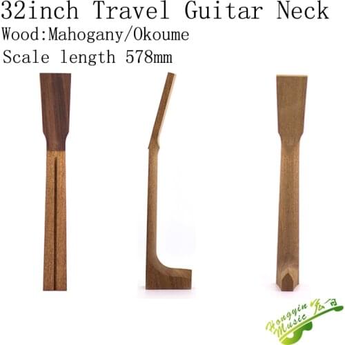 32 inch Traveling Guitar Gabon Mahogany Okoume Wood Neck Rosewood Head Plate Dovetailing 578mm Chord Length Semi-manufactures