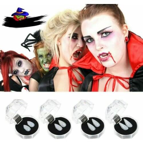 White Vampire Dracula Fangs Caps Teeth Fancy Dress Halloween False Tooth Party Cosplay Costume