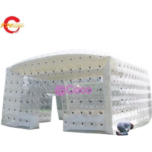 Free air ship to door!8x6x4mH inflatable tent,clear inflatable bubble tent,PVC exhibition cube tent,inflatable dome tent