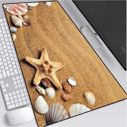 Mairuige Beach Scenery HD Wallpaper Large Mouse Pad Desk Pad Non-Toxic Custom Natural Rubber Gaming Mouse Pad Gaming Desk XXL