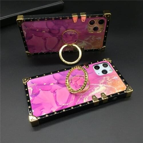 Luxury Glitter Cover Pink Marble Pattern Soft Smooth Square Phone Case for Motorola Moto One 5G Ace G Power G Stylus G Play 2021