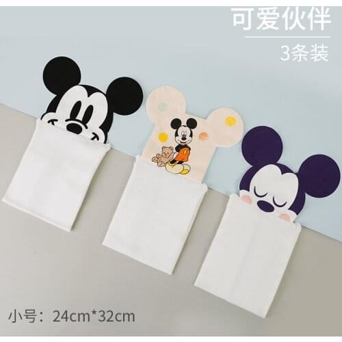 Disney Baby Cotton Sweat Towel Baby Child 24 * 32CM Sweat Towel Kindergarten Child Back Towel Cotton Kindergarten Child Towel