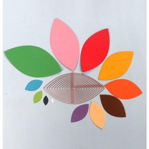 DUOFEN METAL CUTTING DIES 12pcs ordinary leaf shape for DIY papercraft projects Scrapbook Paper Album 2019 new