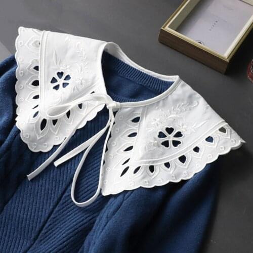 Elegant Shawl Fake Collar Lolita Lace False Collars Woman Decoration Lapel Detachable Collars Faux Col Necklace Shoulder Wrap