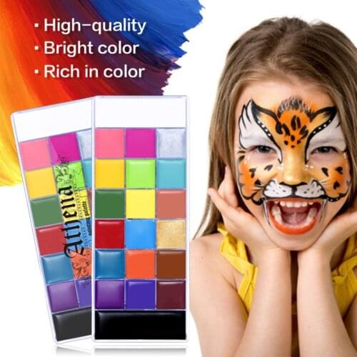 20 Colors Body Paint Cosmetic Flash Tattoo Painting Art Halloween Party Makeup Fancy Dress Beauty Palette Face Body Painting Oil