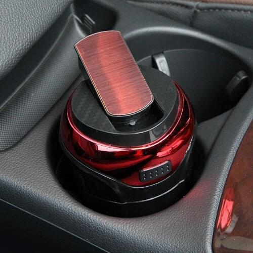 Creative Car Ashtray Trash Detachable Cigarettes Lighter with LED Light and Lid