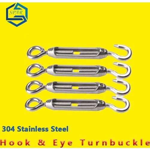 Hook & Eye Turnbuckle Wire Rope Tensio Basket Screw Wire Rope Tightener Open Body Turnbuckle Boltclose Body Turnbuckle Tension