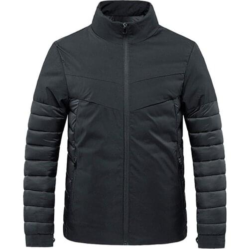 New Fashion Men parkas Autumn Winter Warm Cotton padded Jacket Casual Waterproof Windproof Jacket Men Ultra Light Cotton Clothin