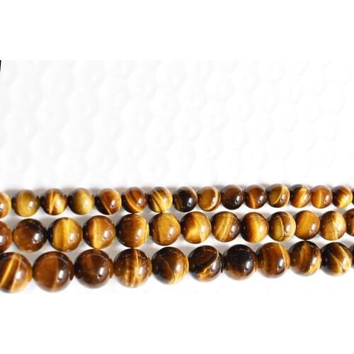 Natural tiger eye stone round loose Beads for jewelry Making DIY Bracelet Necklace 4 6 8 10 12mm Wholesale free shipping