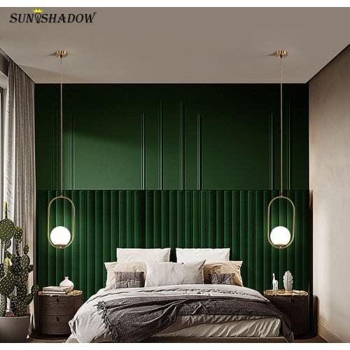 All Copper Lustre Led Pendant Light Modern Indoor Pendant Lamp For Dinng Room Kitchen Living Room Bedroom Bedside Hanging Lamp