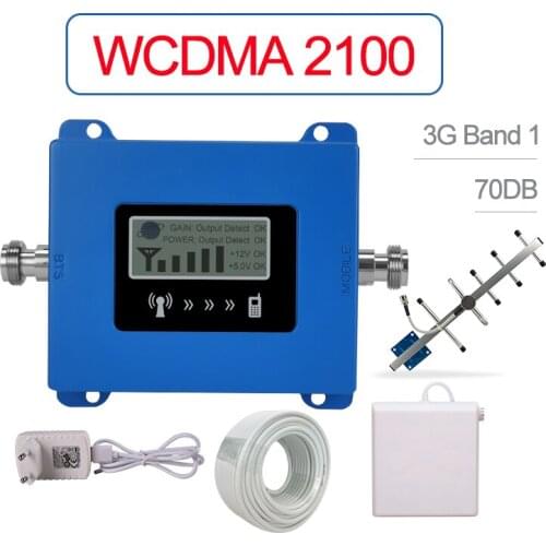 Repeater 3g Cellular Signal Mobile Phone Signal Booster Repeater Signal Amplifier Cell Phone Repeater 2100 Mhz 3G WCDMA B1 70DB