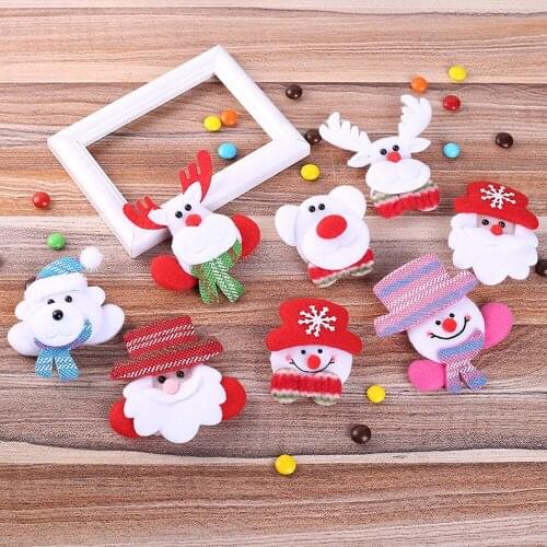 Christmas decorations led brooch with led for adult children cartoon hairpin holiday supplies party supplies AA043