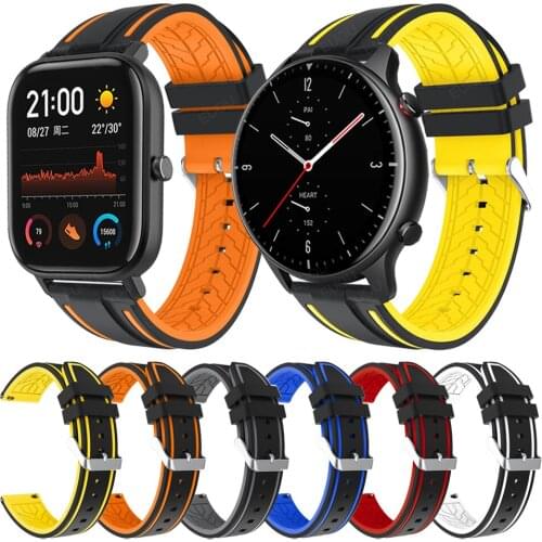 Silicone Strap For Huami Amazfit GTR 2 2e Watch band Easyfit wristband For Huami Amazfit GTS 2e mini Bracelet Rubber watchband