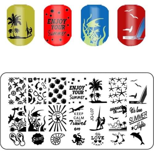 6x12CM New Design Stamping Plate Cute Size Nail Art Image Plate Fashion Stamp Plates For Nails