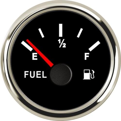 Universal 52mm Fuel Level Gauge Meter 0-190ohm Digital Waterproof Gauge stainless for Car Truck Boat 12V 24V with backlight