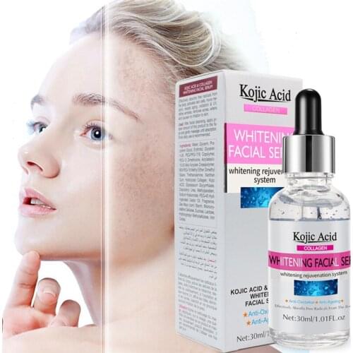 30ML Kojic Acid Moisturizing Serum Anti-Aging Natural Skin Care Serum Nourish Brightening Skin Tone Face Stock Solution TSLM1