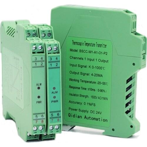 BSCC 1 in 1 out K Type input 4-20mA 0-10v 0-5v output TC Isolated temperaturet transducer Thermocouple Temperature Transmitter
