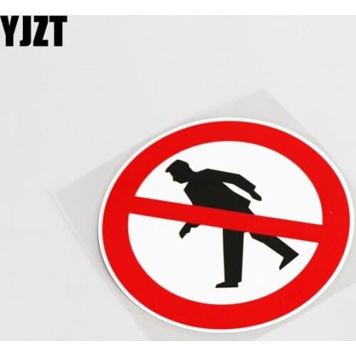 YJZT 13CM*13CM Funny Prohibition Of Pace High-quality PVC Car Sticker Decal Graphical Accessories 13-0188