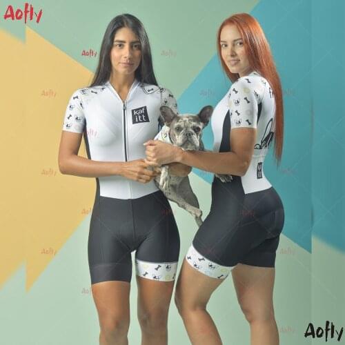 Cycling Female Kafitt Store Jumpsuit Woman Cyclist Clothes Jersey Bicycle Short Sleeve Womens Little Monkey For Cycling 20D Gel