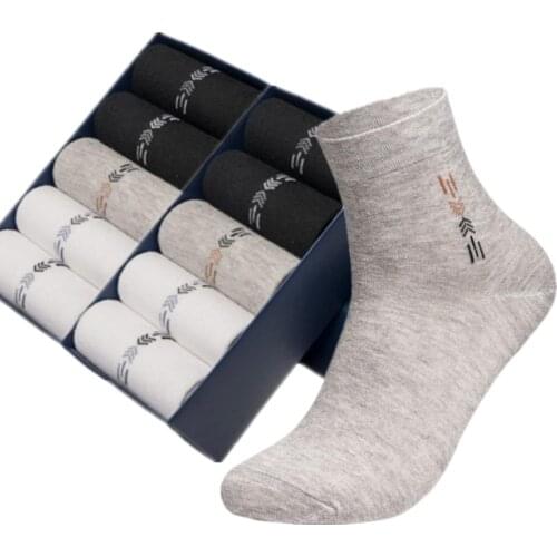 10 Pairs/Lot Casual Mens Business Socks New Fashion Breatheable Cotton Sneaker Socks Quick Drying Black White Long Socks
