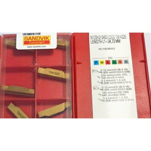 10PCS CARBIDE INSERT N123H2-0400-0008-TM 4325