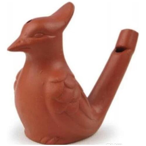 300pcs Vintage Style Bird Water Whistles Clay Ocarina Warbler Song Ceramic Chirps Children Bathtime Toys gift