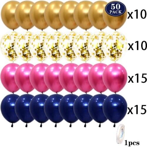 50pcs Gold Silver Molan Night Blue Latex Balloon DIY Decoration Birthday Party Decoration Wholesale