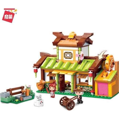 545pcs Enlightenment 72014 Mini World Flower House House Cartoon Anime Assembly Model Assembled Building Block Toy Gifts