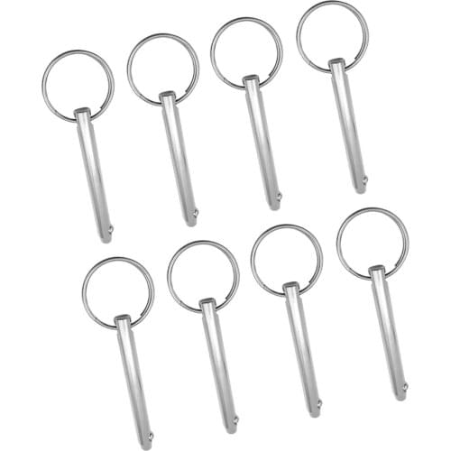 8pcs Stainless Steel Boat Bimini Top Deck Hinge Quick Release Ball Pin 5/16"