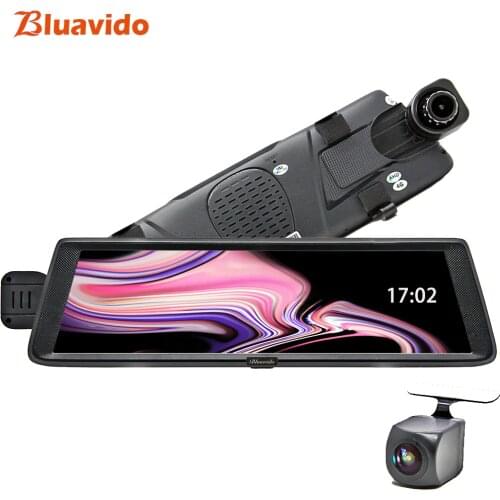 Bluavido 10" 4G ADAS Android mirror car video recorder GPS navigation Full HD 1080P dash cam rear view camera dvr WiFi Bluetooth