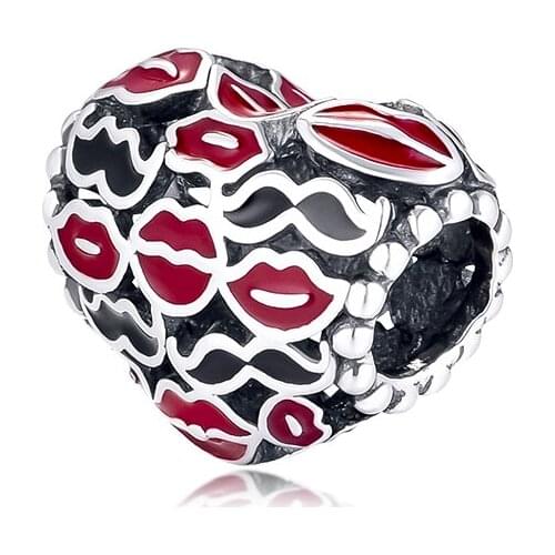 BEADS for Jewelry Making BraceletS Burst of Love & Kisses cHarMs 100% 925 OrigiNal Sterling Silver Jewerly Free Shipping