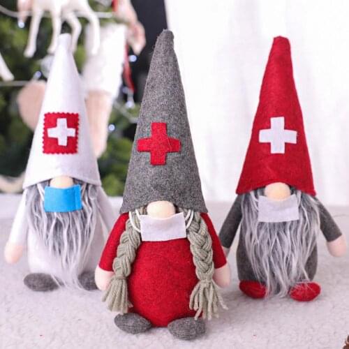 Christmas Gnome Doll Face Cover Xmas Tree New Year Party Desktop Ornament Decor Christmas tree Decor faceless doll ornaments