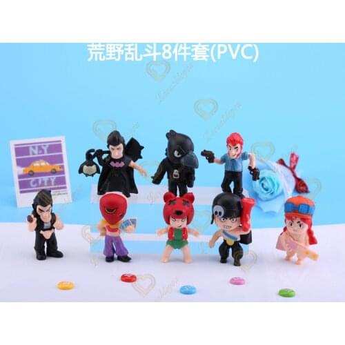 Shooting Game 8 In 1 Plush Toy Leon Crow Figures Toys Hero Figure Model Toys Cartoon Kids Toy Model Doll Collection Gift for Boy
