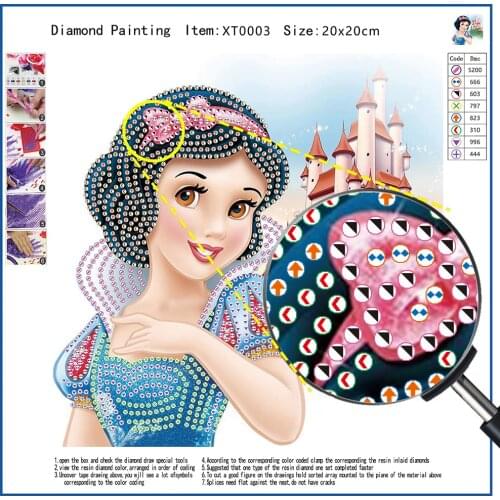 Diy 5d Diamond Painting Art Disney Snow White Snow White Disney Princess Diamond Embroidery Mosaic Cross Stitch Handmade Gifts