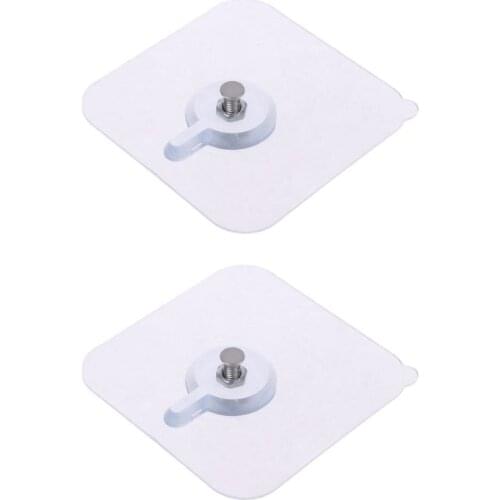 M17D 2pcs Seamless Self Adhesive Nail Hook Holder Wall Hanger Hanging kit For Photo Frame Painting Picture Poster Clock No