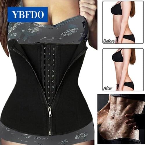 YBFDO Women Waist Cincher Body Shaper Weight Loss Corset Abdominal Modeling Belt Sport Girdle Training Slimmer Sweat Fat Burner