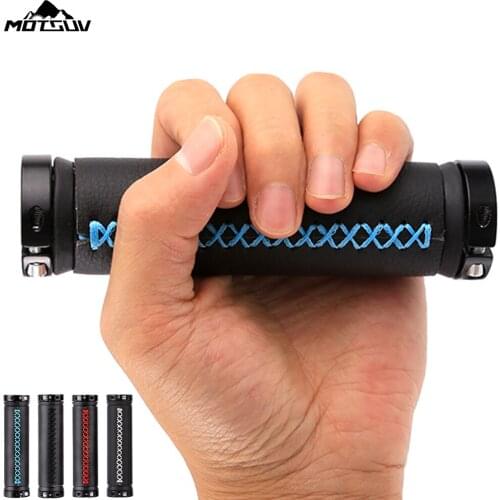MOTSUV Comfy Bicycle Grips Fiber Leather Hand stitched MTB Bike Hand Rest Cycling Hand stitched Handlebar Sheath Bicycle Parts